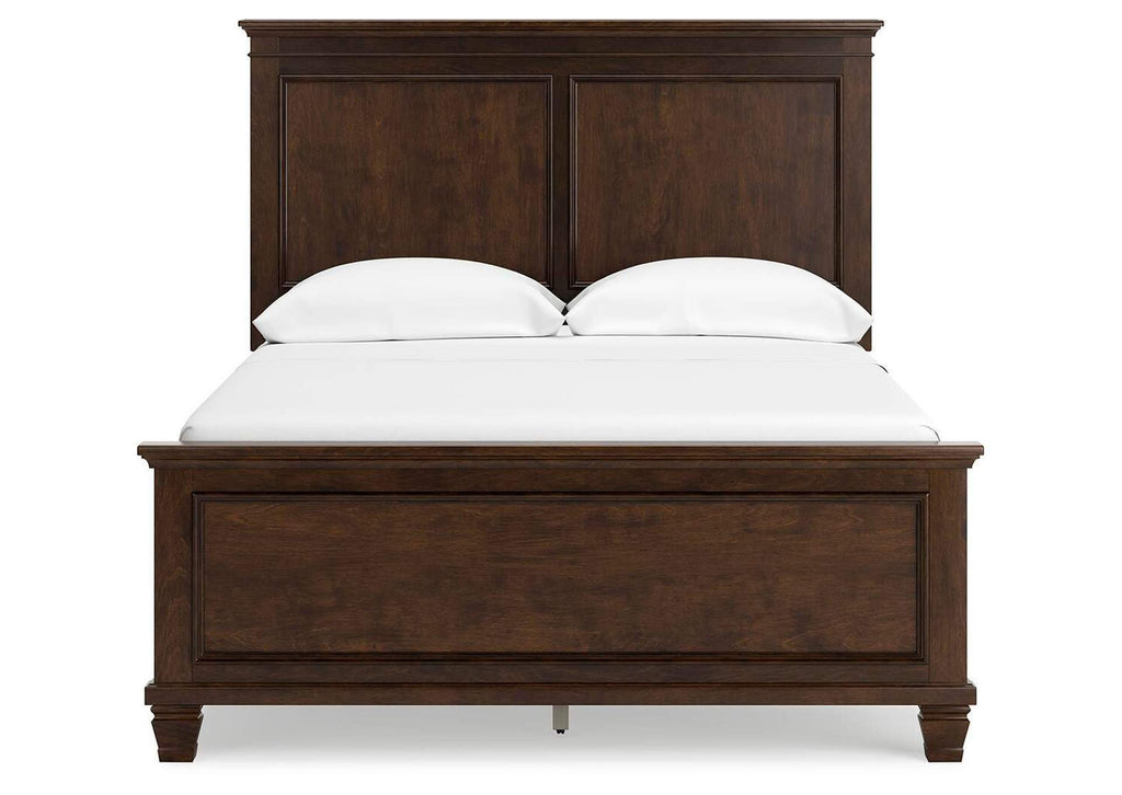 Danabrin Full Panel Bed with Mirrored Dresser