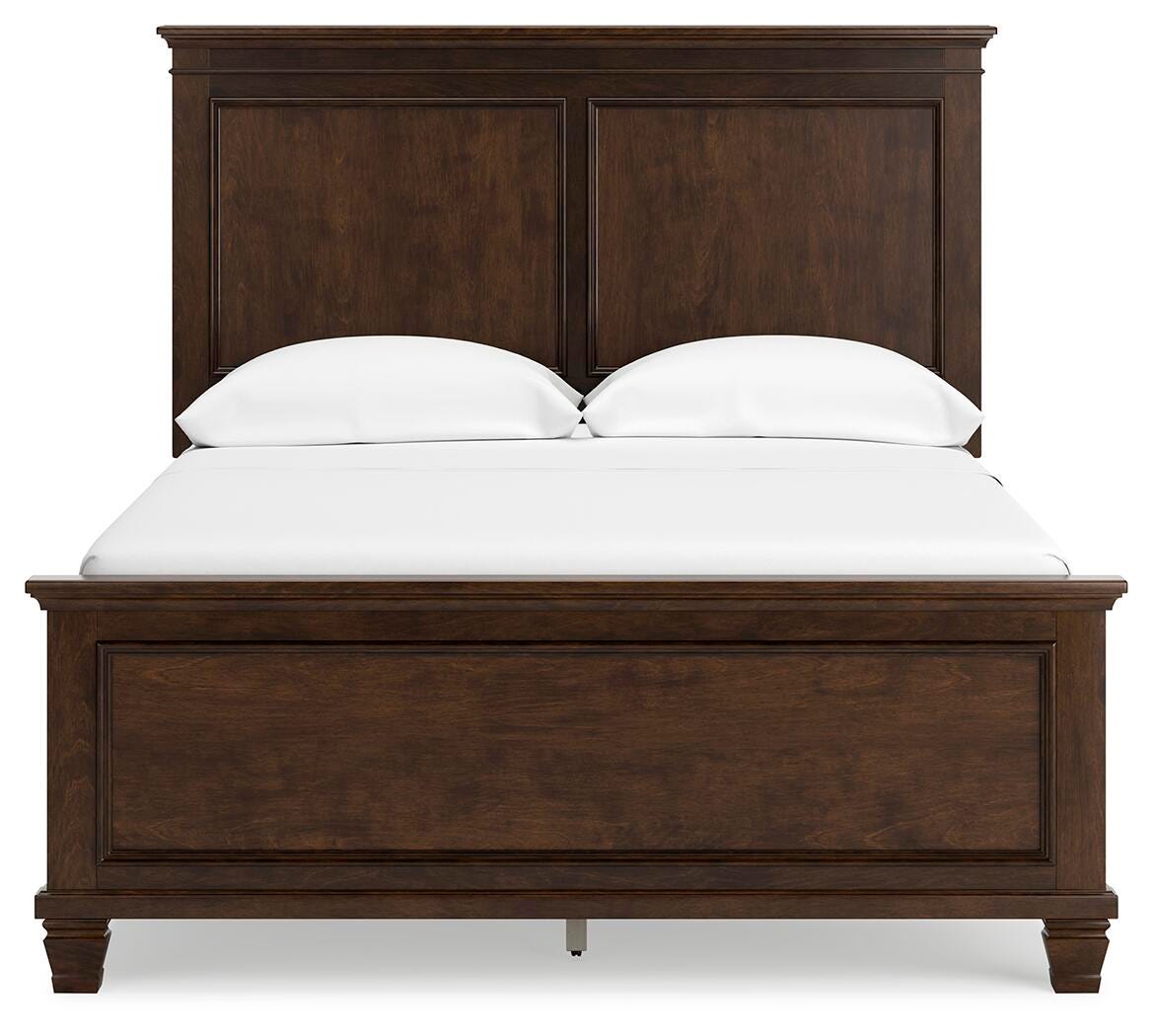 Danabrin Full Panel Bed in Brown, front view