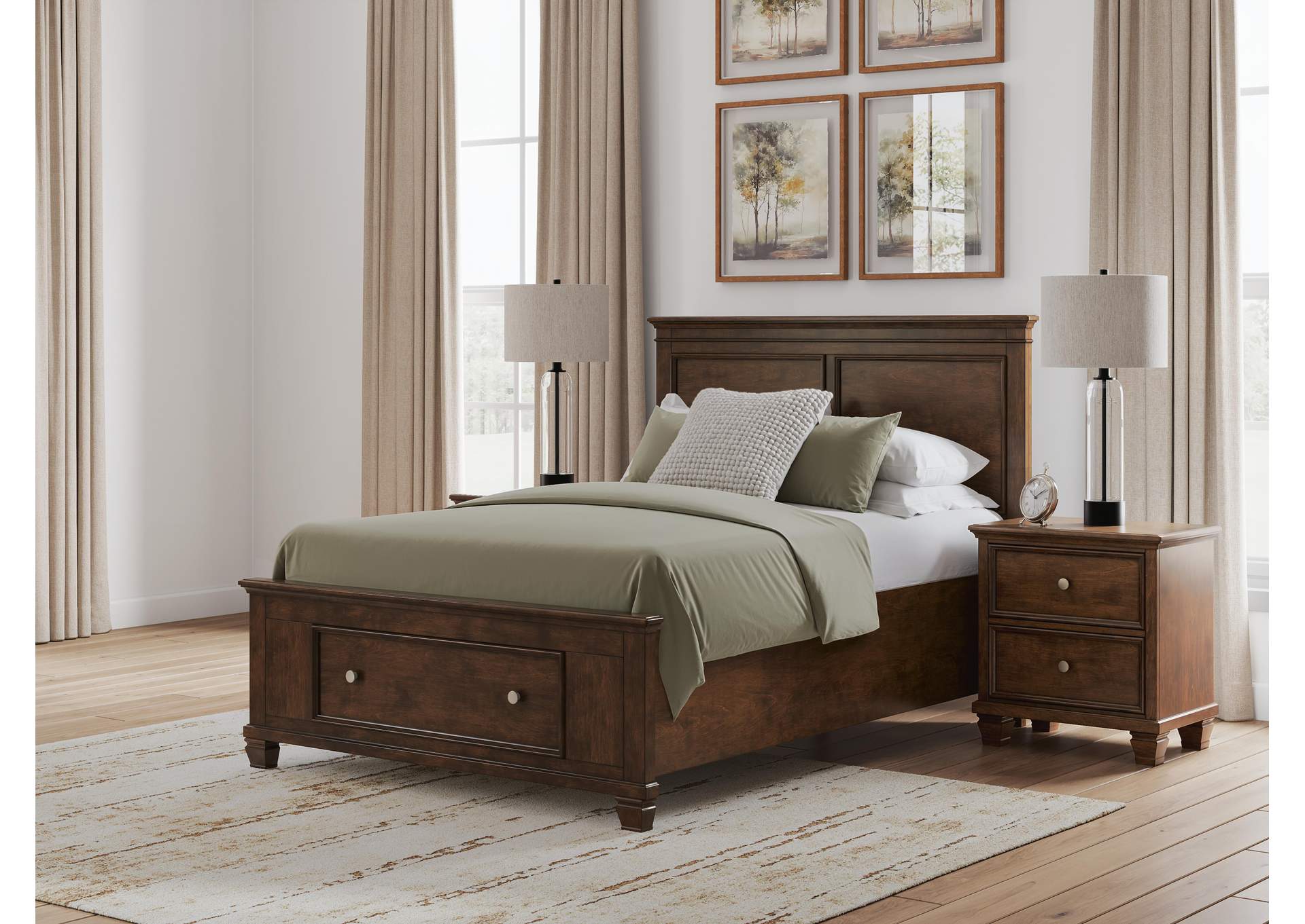 Danabrin Full Panel Storage Bed, Dresser and Nightstand