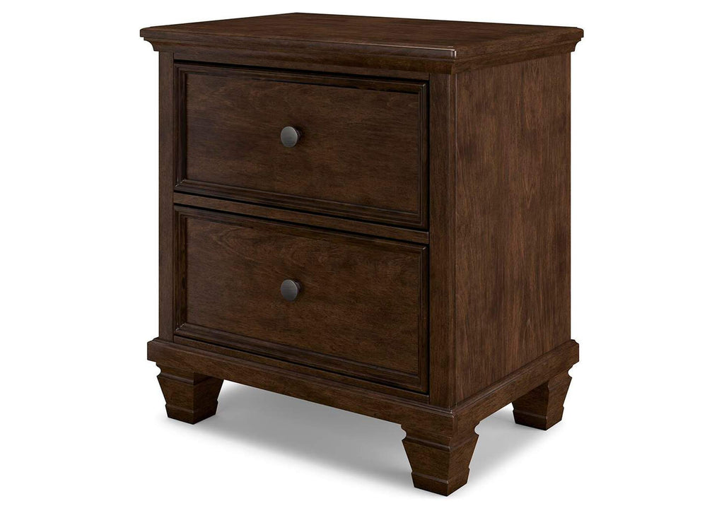 Danabrin King Panel Storage Bed, Dresser and Nightstand angled view