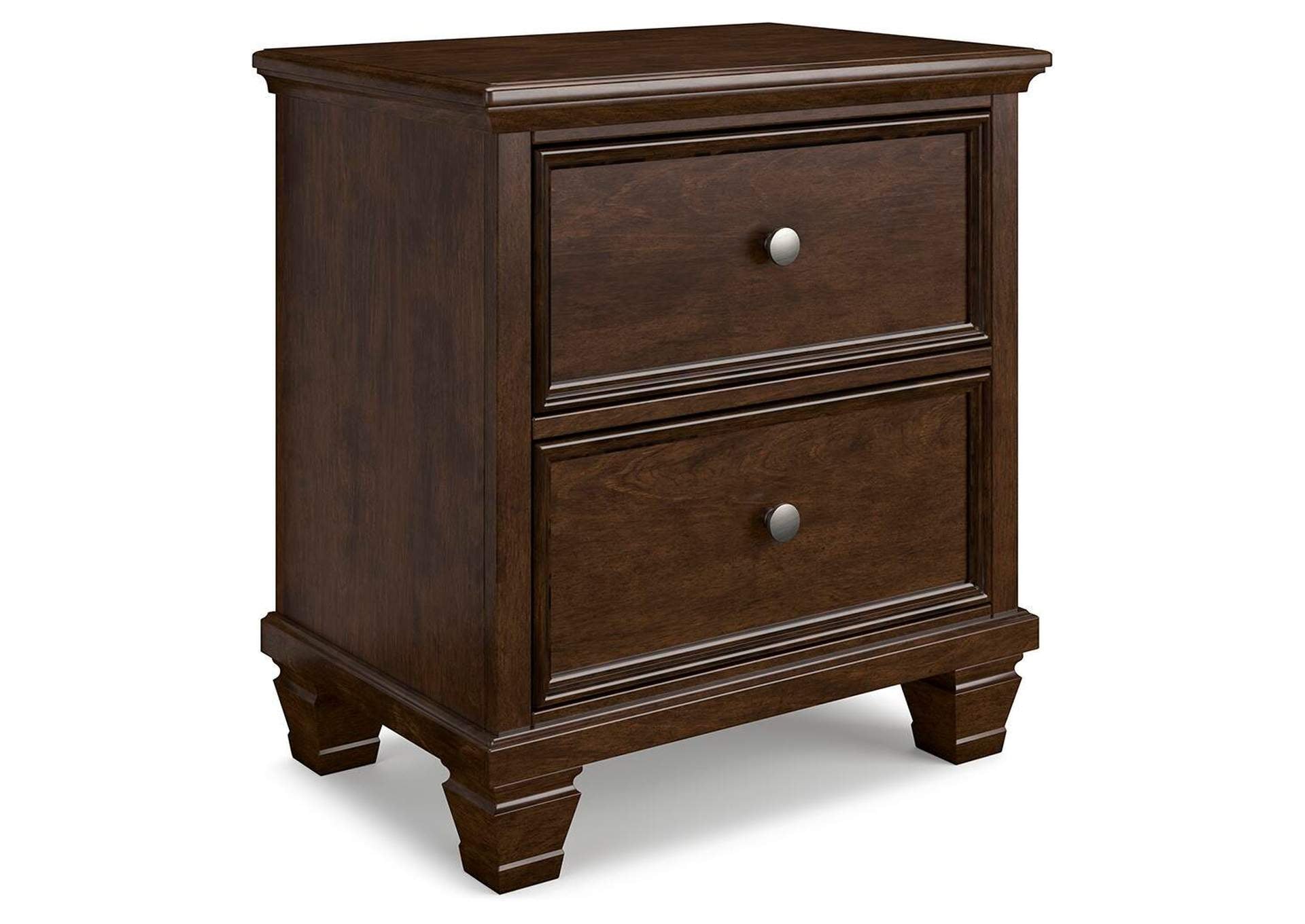 Danabrin King Panel Storage Bed, Dresser and Nightstand angled view