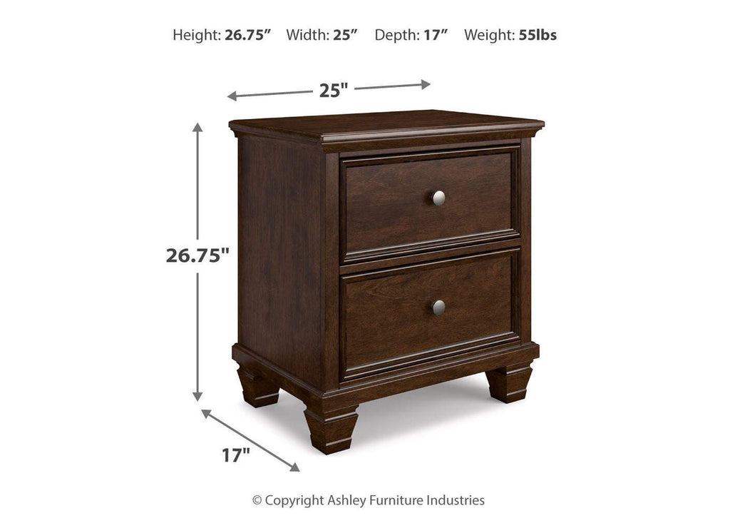Danabrin King Panel Storage Bed, Dresser and Nightstand dimensions