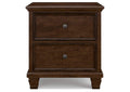 Danabrin California King Panel Bed with Mirrored Dresser, Chest and Nightstand