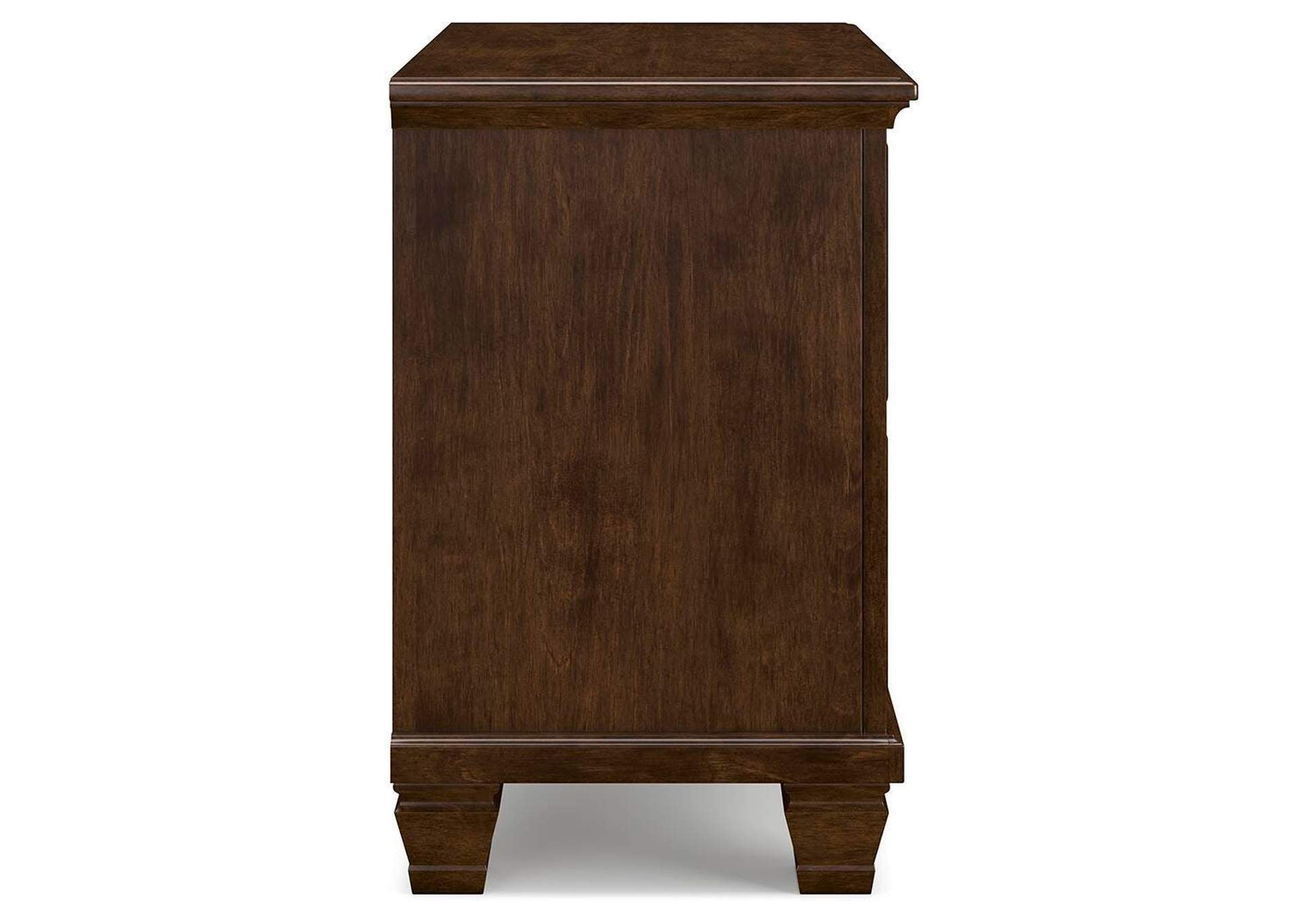 Danabrin King Panel Storage Bed, Dresser and Nightstand side view