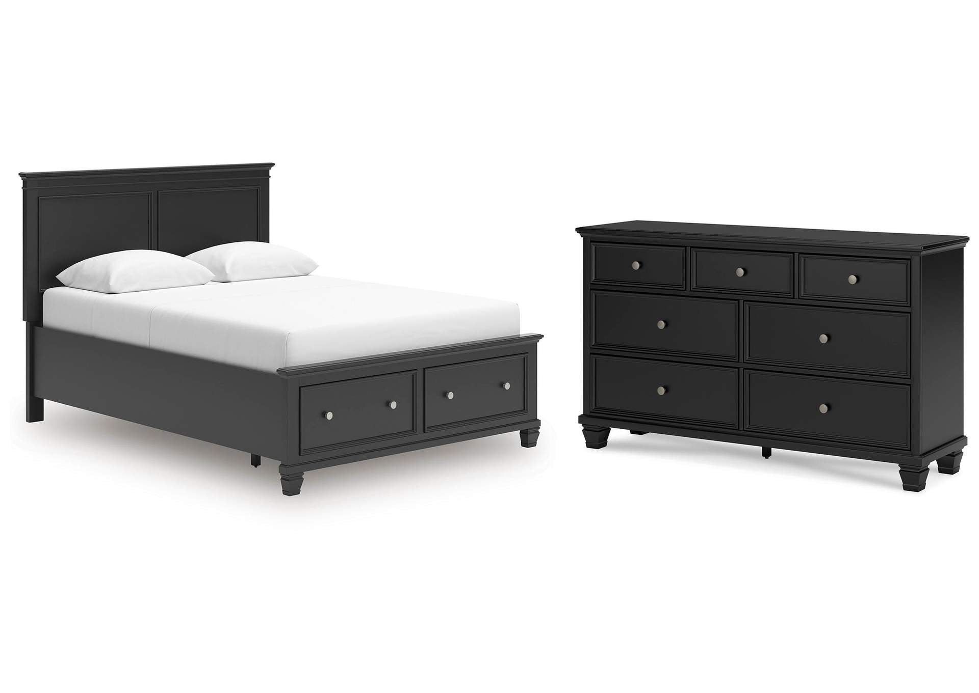 Lanolee Queen Panel Storage Bed and Dresser