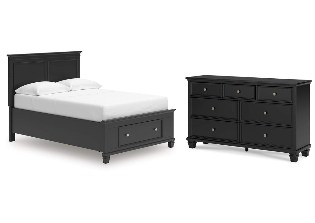 Lanolee Full Panel Storage Bed and Dresser