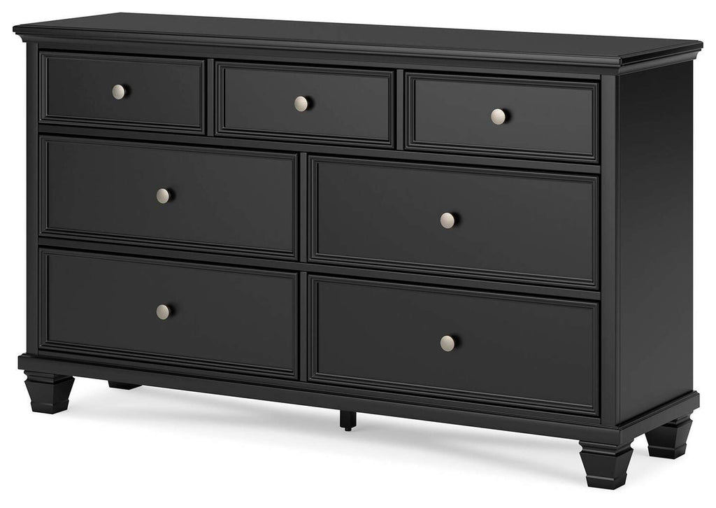 Lanolee Twin Panel Storage Bed, Dresser and Nightstand angled view