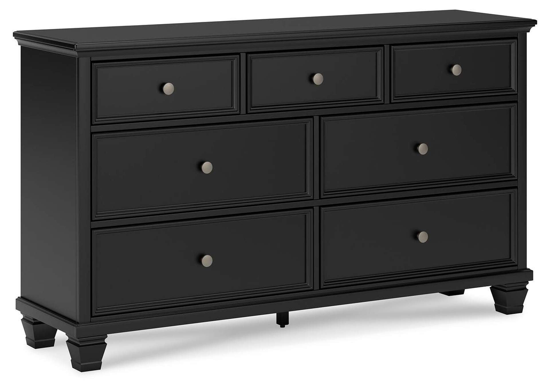 Lanolee King Panel Storage Bed, Dresser and Nightstand angled view