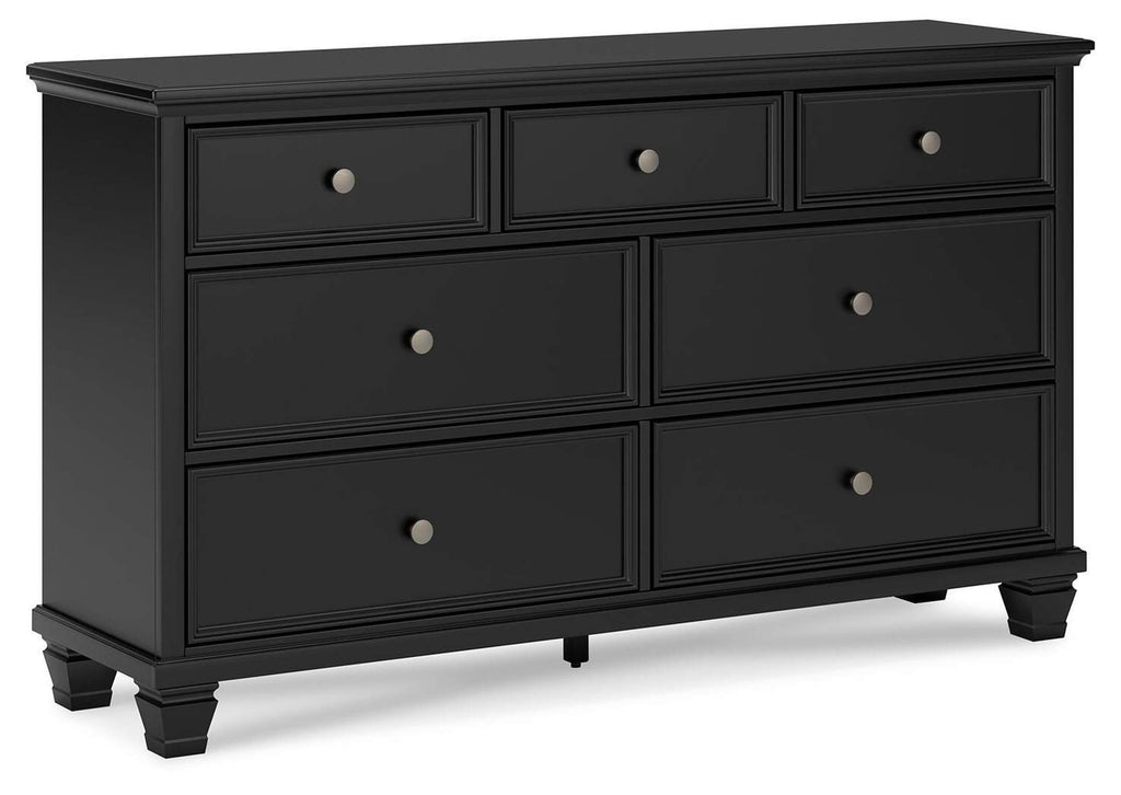 Lanolee Full Panel Storage Bed, Dresser and Chest angled view