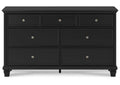 Lanolee Queen Panel Storage Bed, Dresser and Mirror