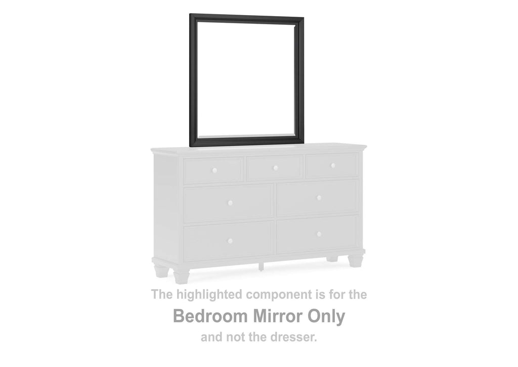 Lanolee Full Panel Bed with Mirrored Dresser