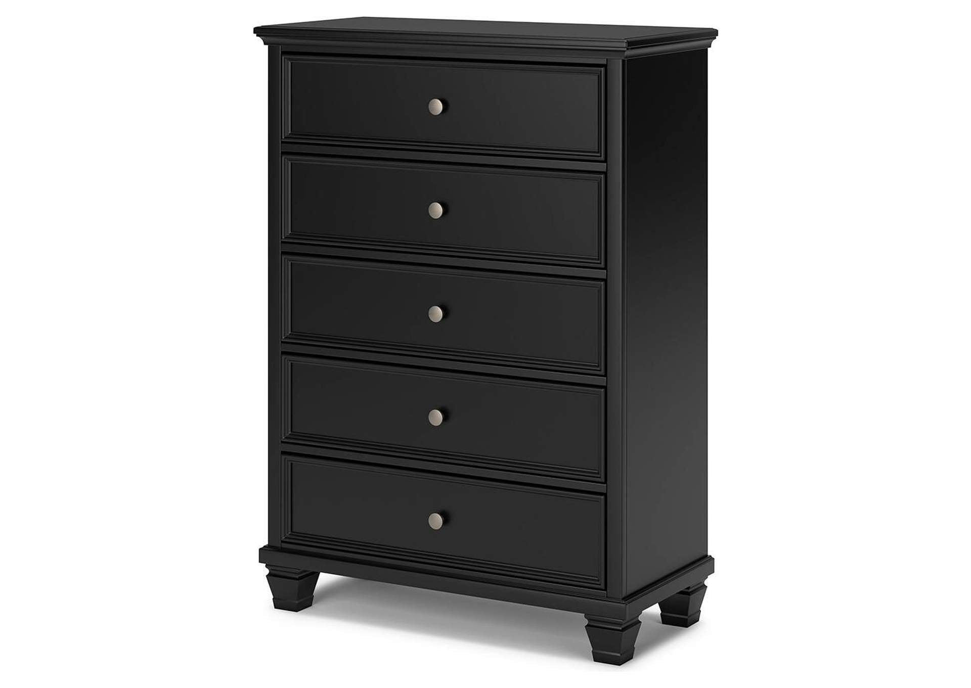 Lanolee King Panel Storage Bed, Dresser and Chest angled view