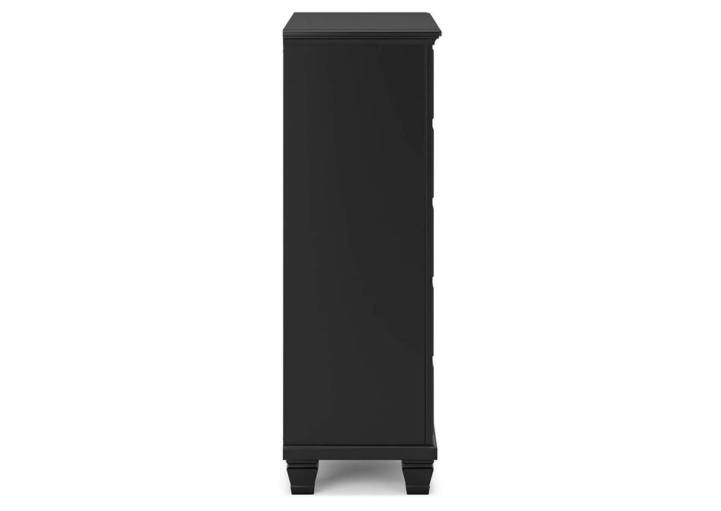 Lanolee Twin Panel Storage Bed, Dresser and Chest side view