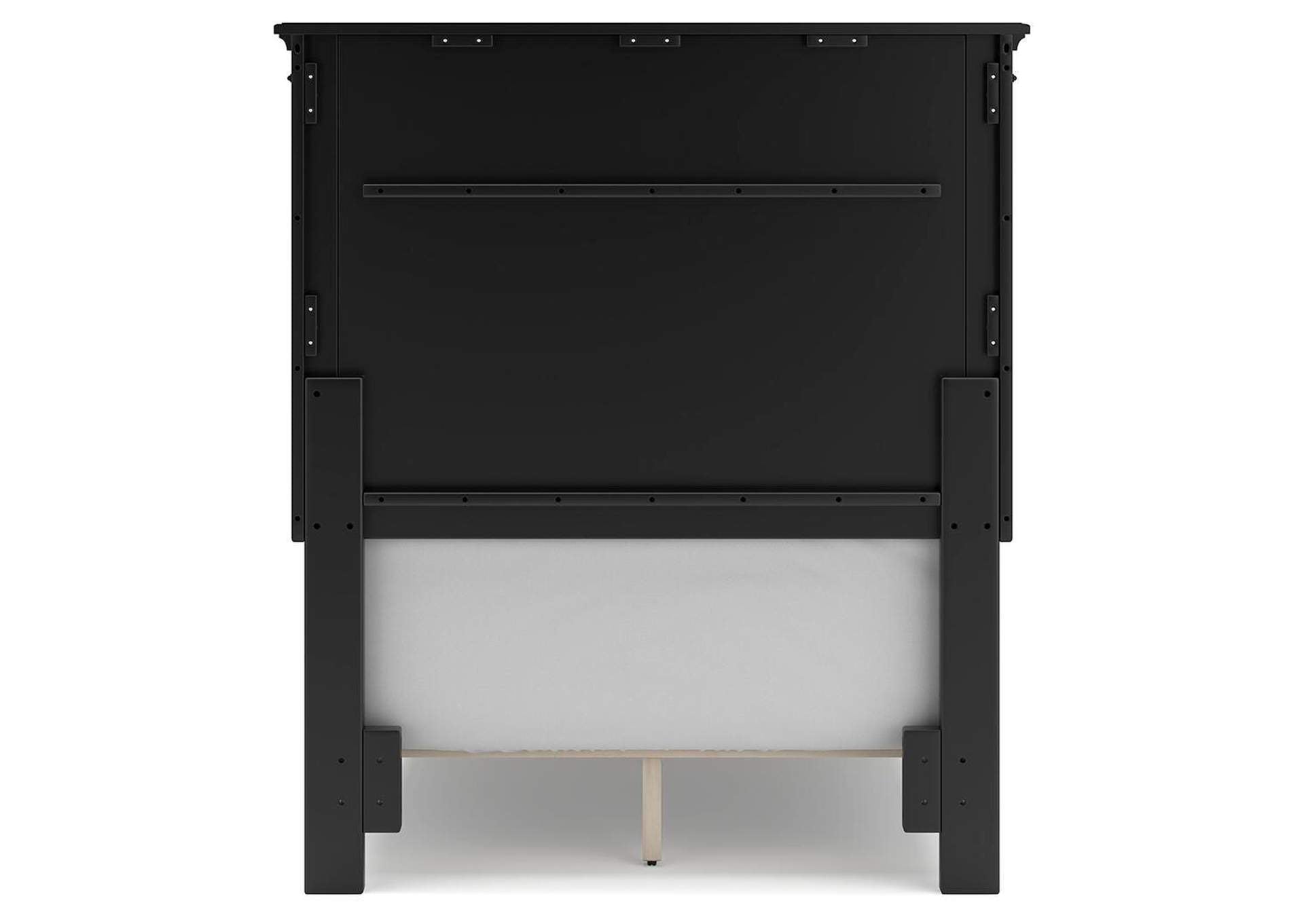 Lanolee Twin Panel Bed with Mirrored Dresser and 2 Nightstands