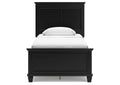 Lanolee Twin Panel Bed with Mirrored Dresser and Chest