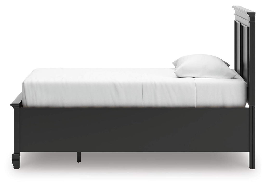 Lanolee Twin Panel Storage Bed, Dresser and Chest side view