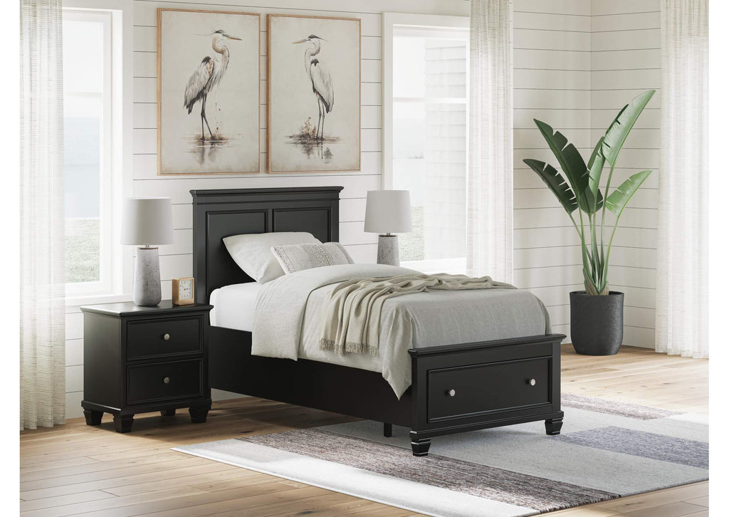 Lanolee Twin Panel Storage Bed, Dresser and Nightstand