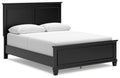 Lanolee Queen Panel Bed in Black, angle view