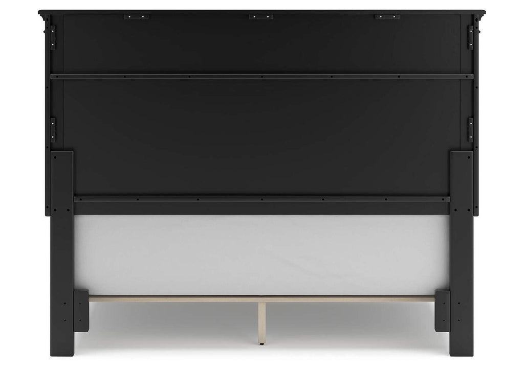 Lanolee Queen Panel Bed with Mirrored Dresser and Nightstand