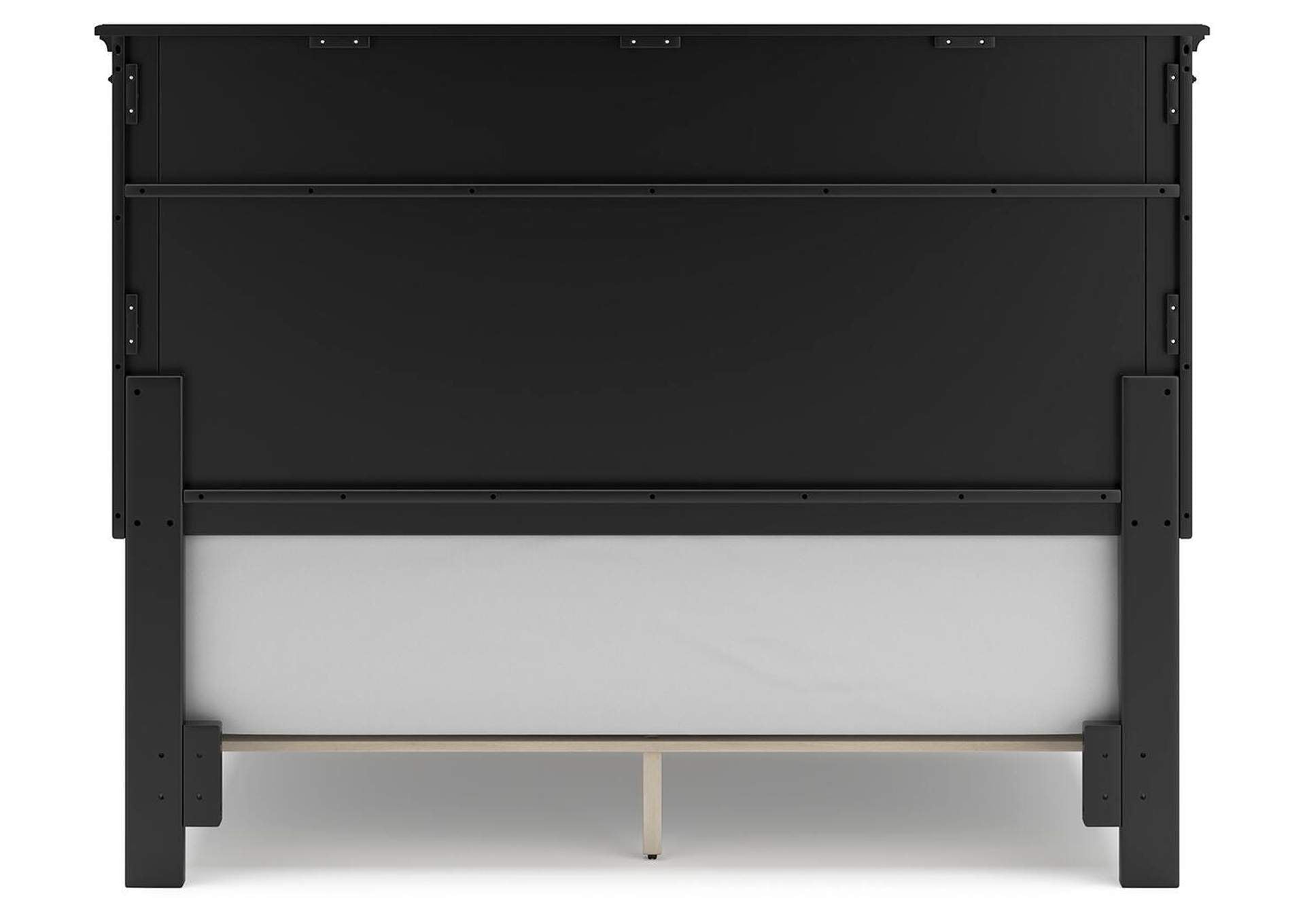 Lanolee Queen Panel Bed with Mirrored Dresser and Chest