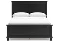 Lanolee Queen Panel Bed with Mirrored Dresser and Chest