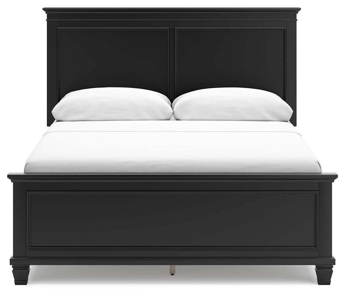Lanolee Queen Panel Bed in Black, front view