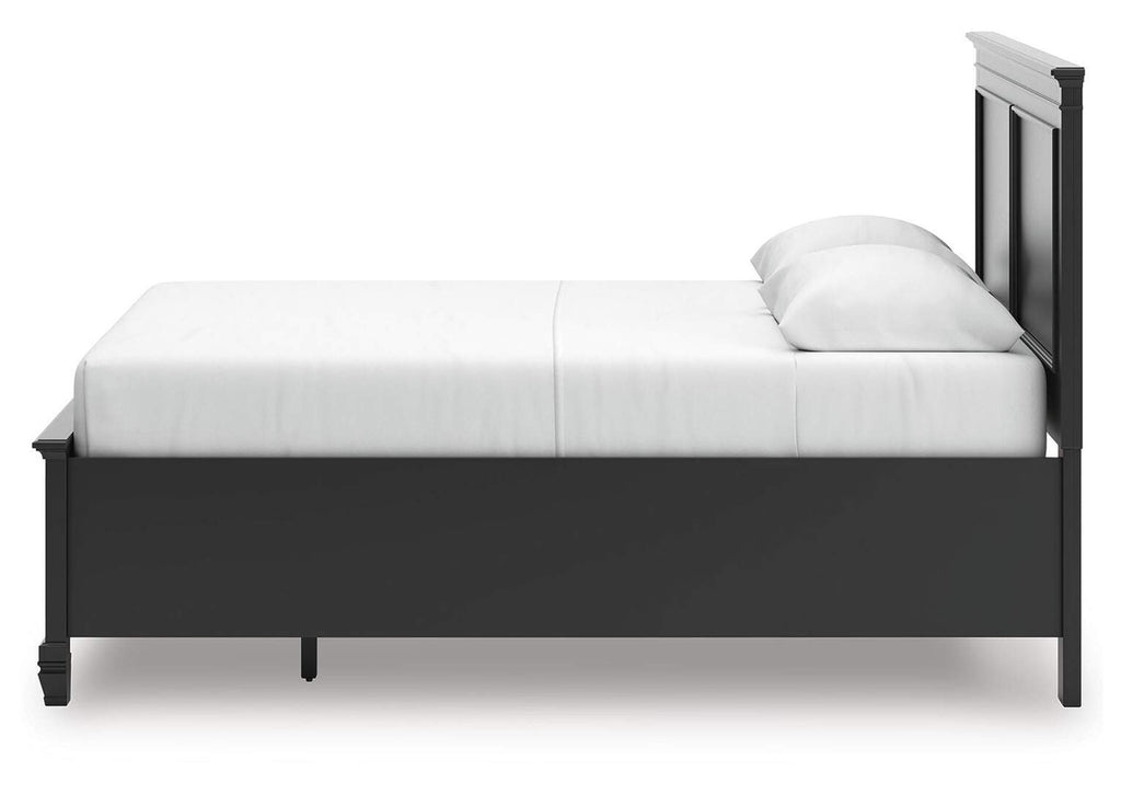 Lanolee Queen Panel Storage Bed and Dresser side view