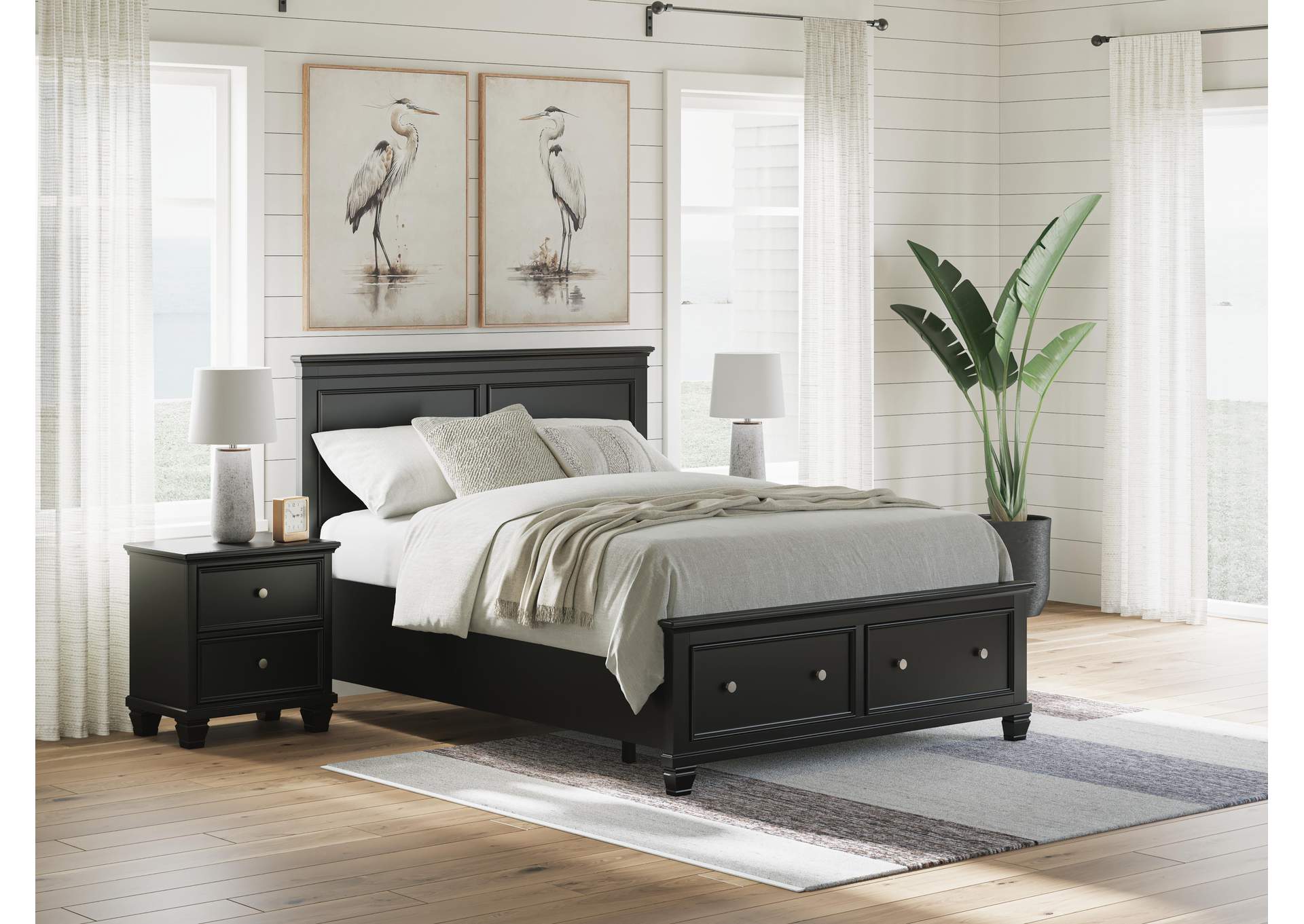 Lanolee Queen Panel Storage Bed, Dresser and Chest