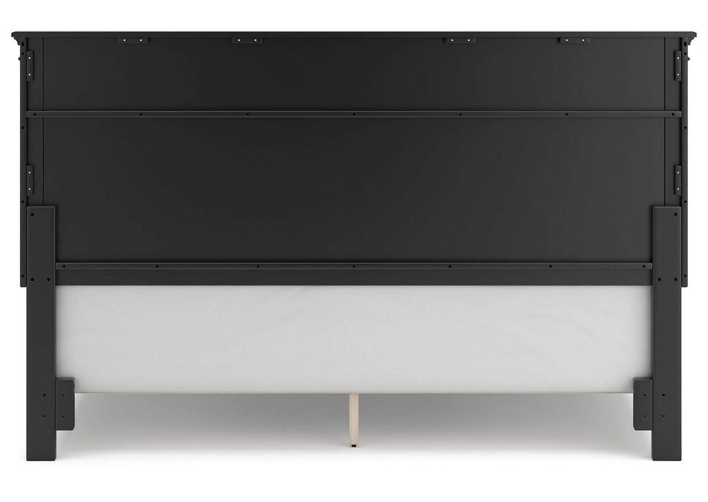 Lanolee California King Panel Bed with Mirrored Dresser, Chest and 2 Nightstands