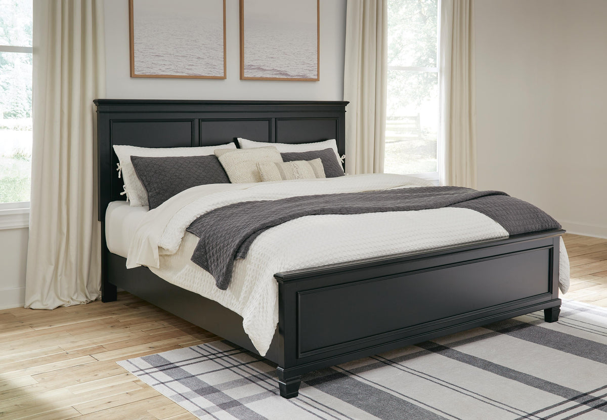 Lanolee King Panel Bed in Black, alternate view 2