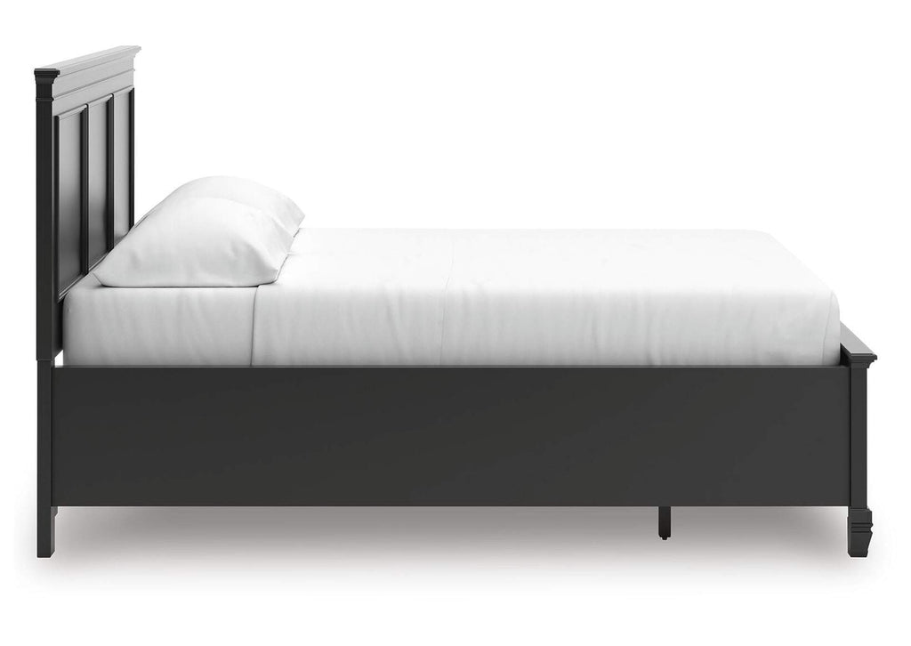 Lanolee California King Panel Storage Bed and Dresser side view