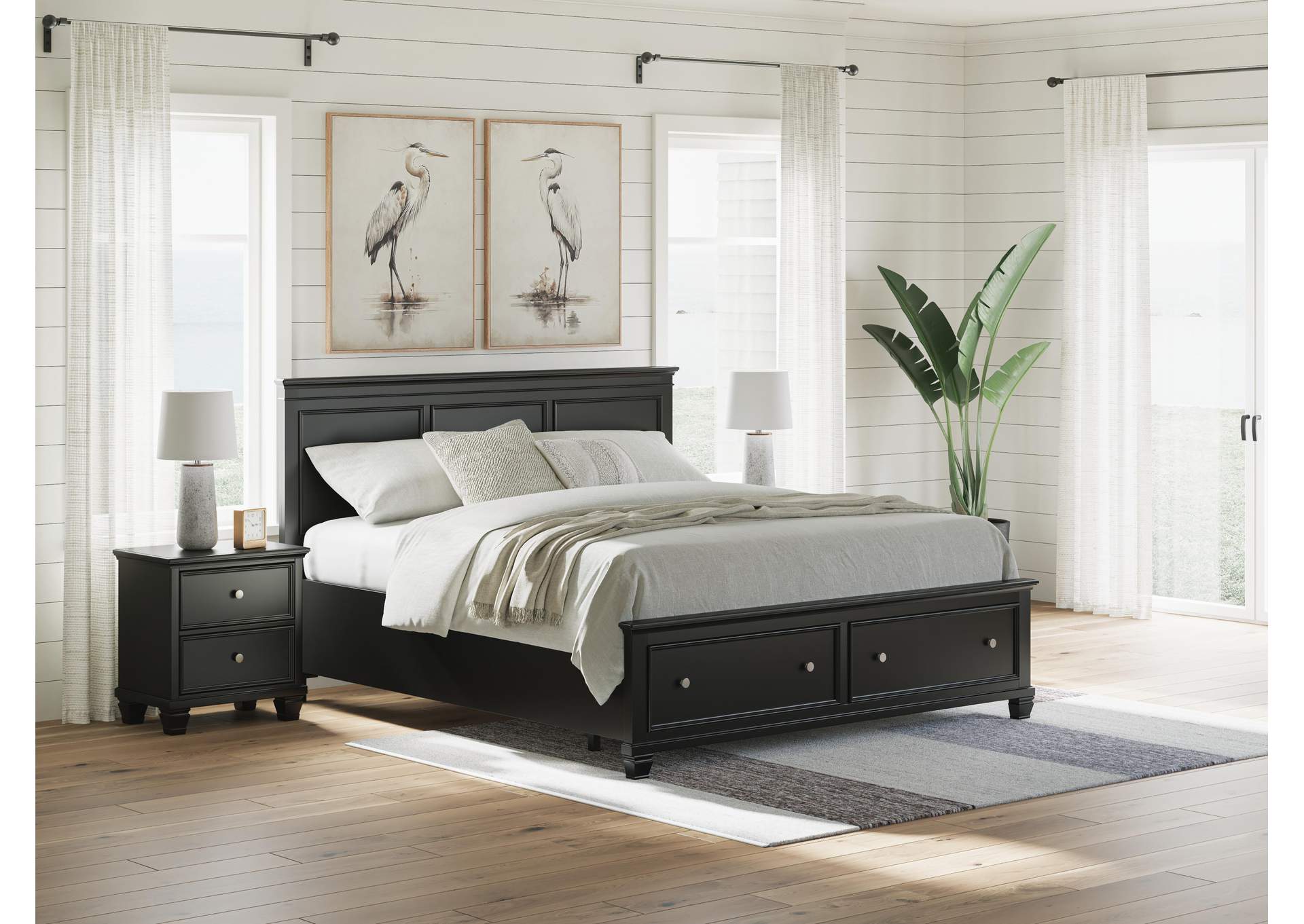 Lanolee California King Panel Storage Bed