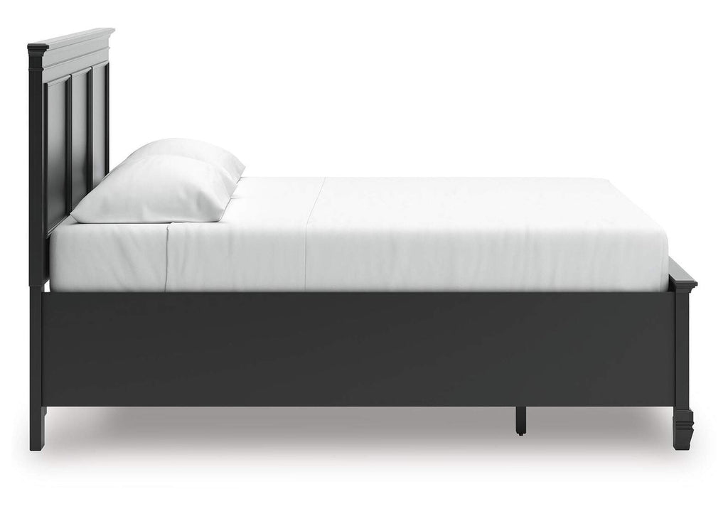 Lanolee King Panel Storage Bed, Dresser and Nightstand side view