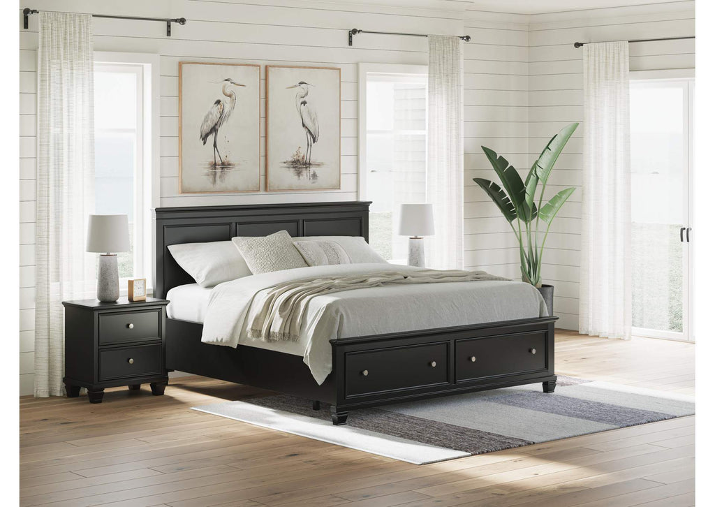 Lanolee King Panel Storage Bed