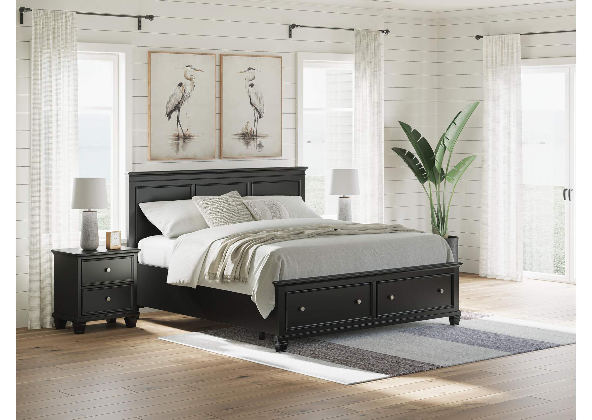 Lanolee King Panel Storage Bed