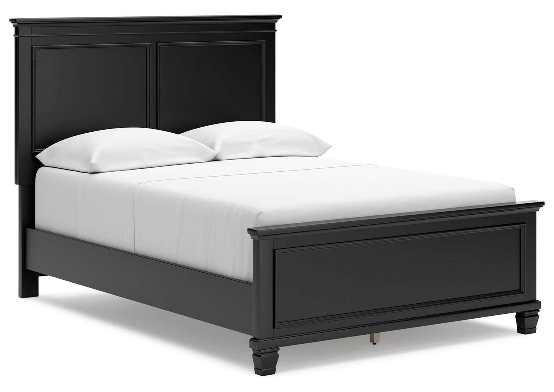 Lanolee Full Panel Bed with Mirrored Dresser, Chest and Nightstand angled view