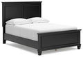 Lanolee Full Panel Bed in Black, angle view