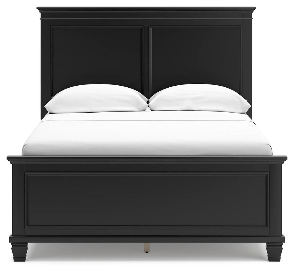 Lanolee Full Panel Bed in Black, front view