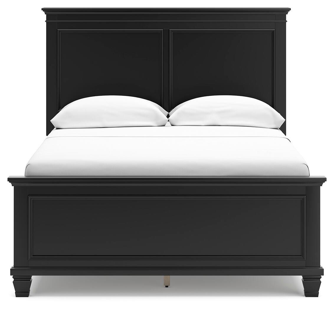 Lanolee Full Panel Bed in Black, front view