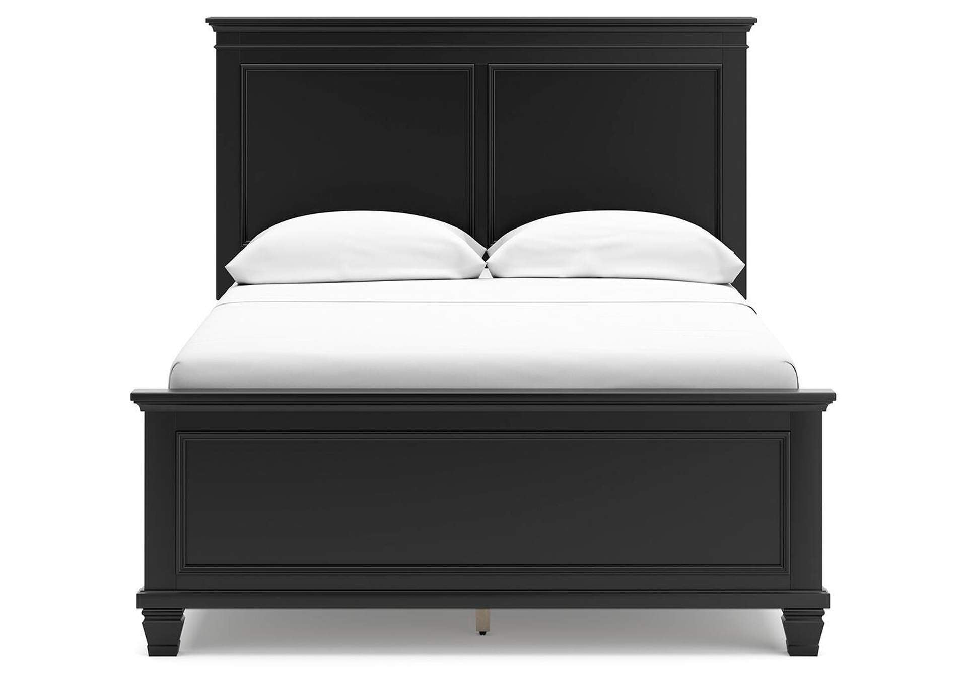 Lanolee Full Panel Bed with Mirrored Dresser, Chest and 2 Nightstands front view