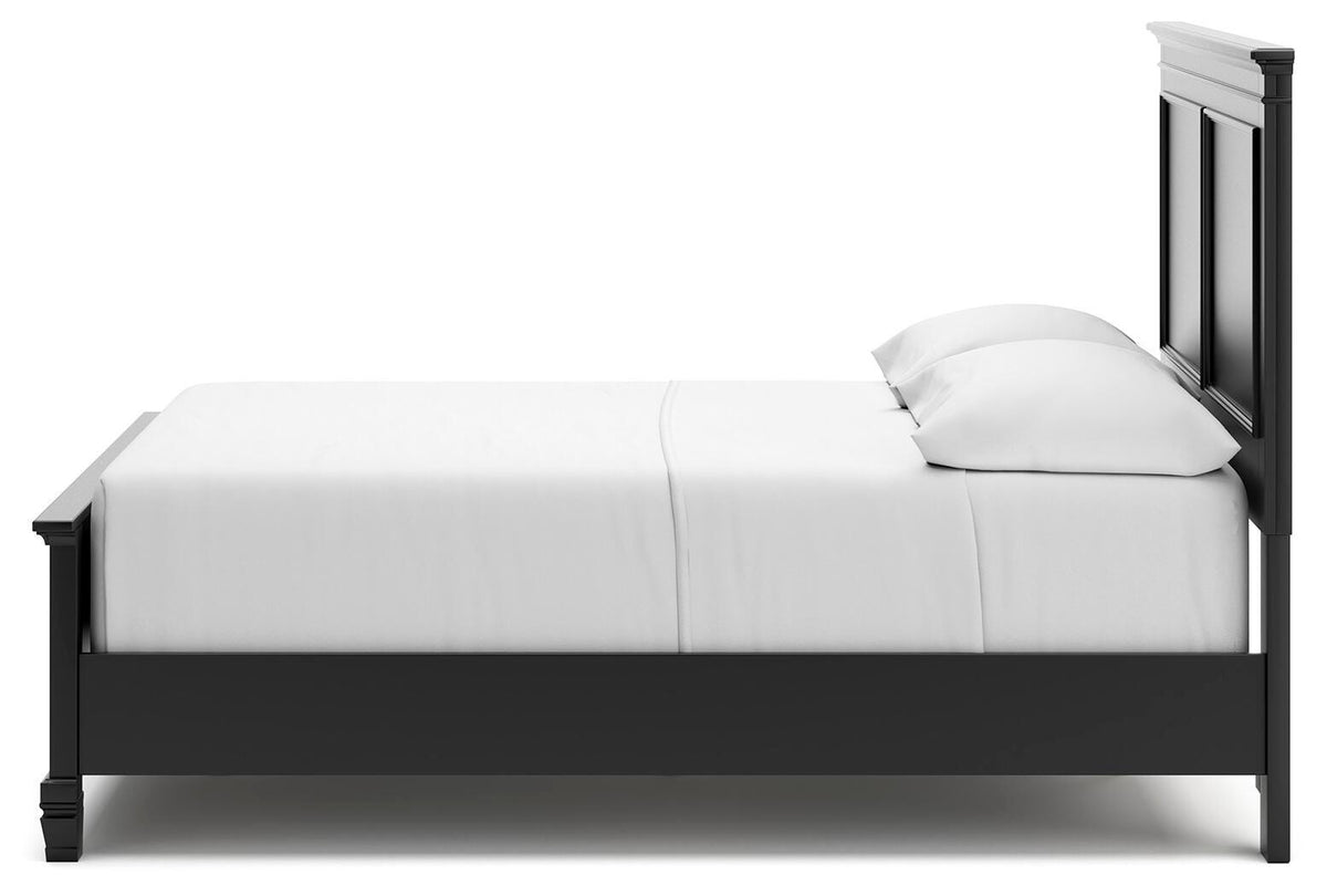 Lanolee Full Panel Bed in Black, alternate side view