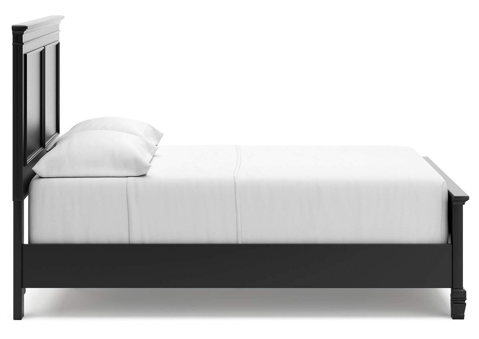 Lanolee Full Panel Bed with Mirrored Dresser, Chest and 2 Nightstands side view