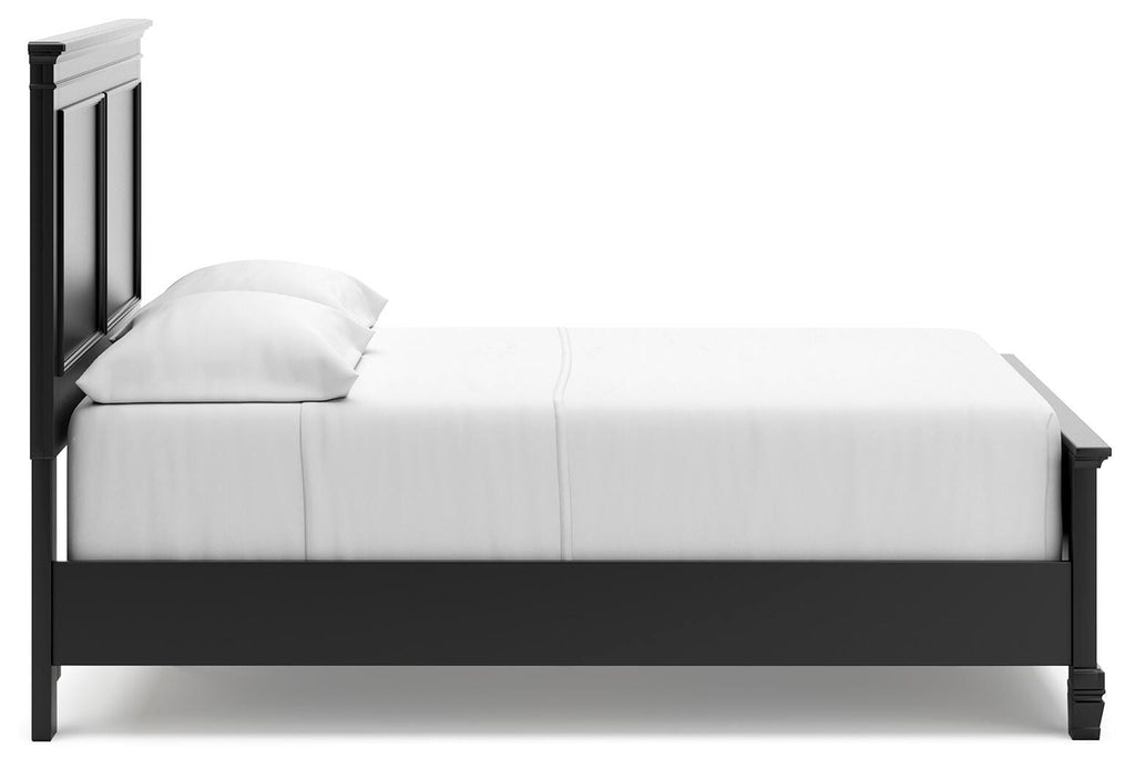 Lanolee Full Panel Bed in Black, side view