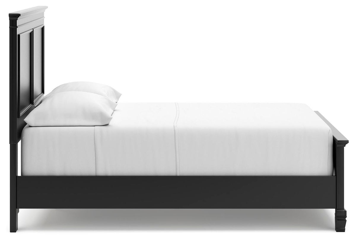Lanolee Full Panel Bed in Black, side view