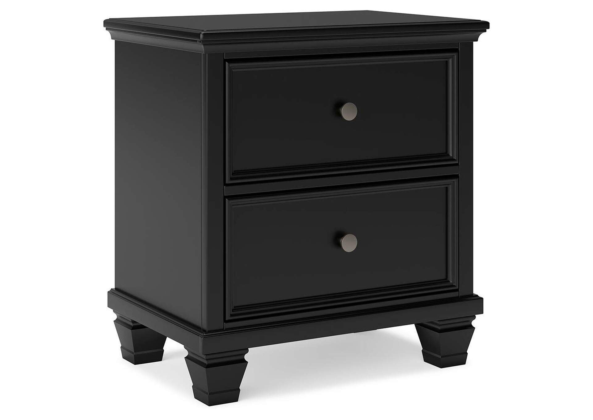 Lanolee Queen Panel Bed with Mirrored Dresser and Nightstand angled view