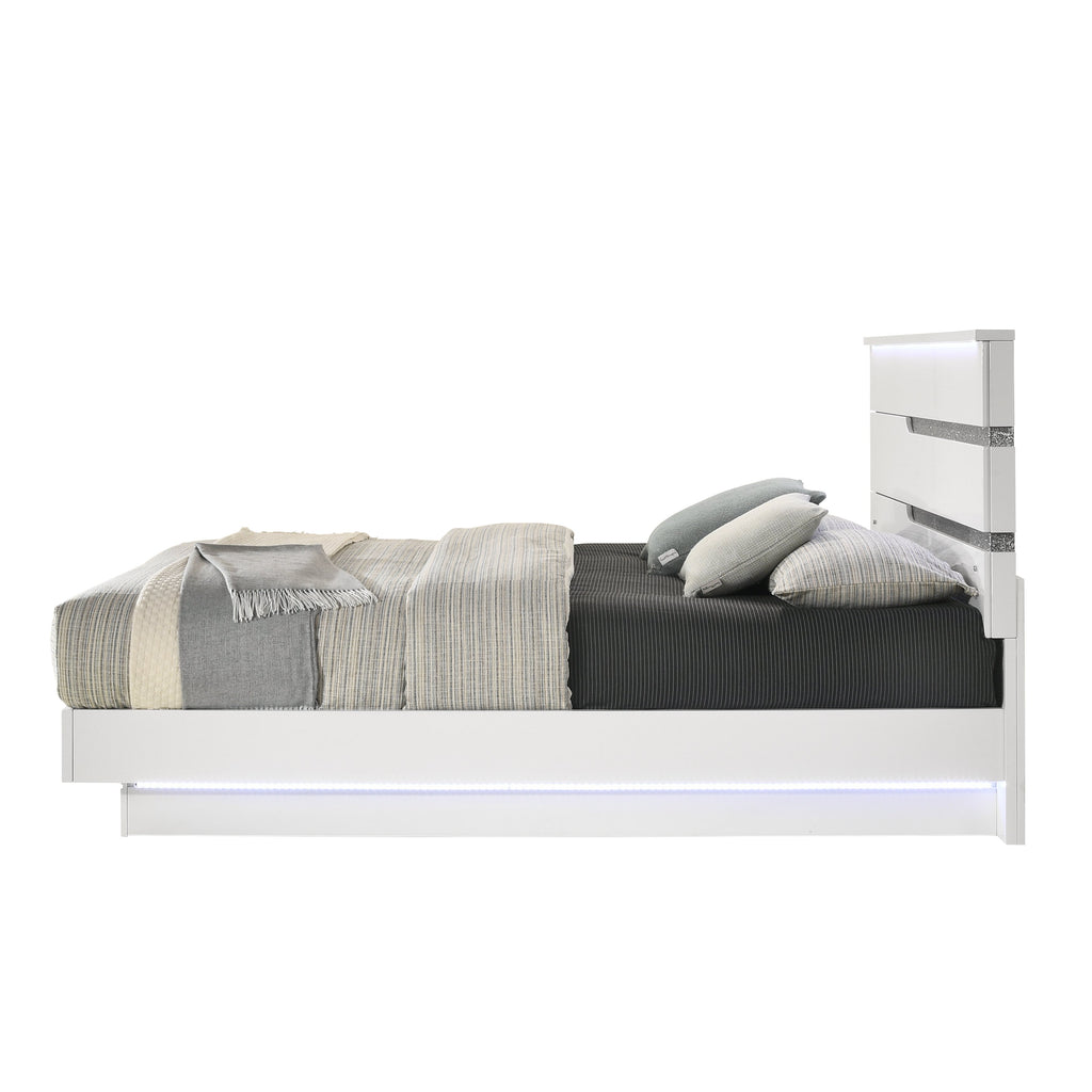 Paradox Platform Bed King Bed - White