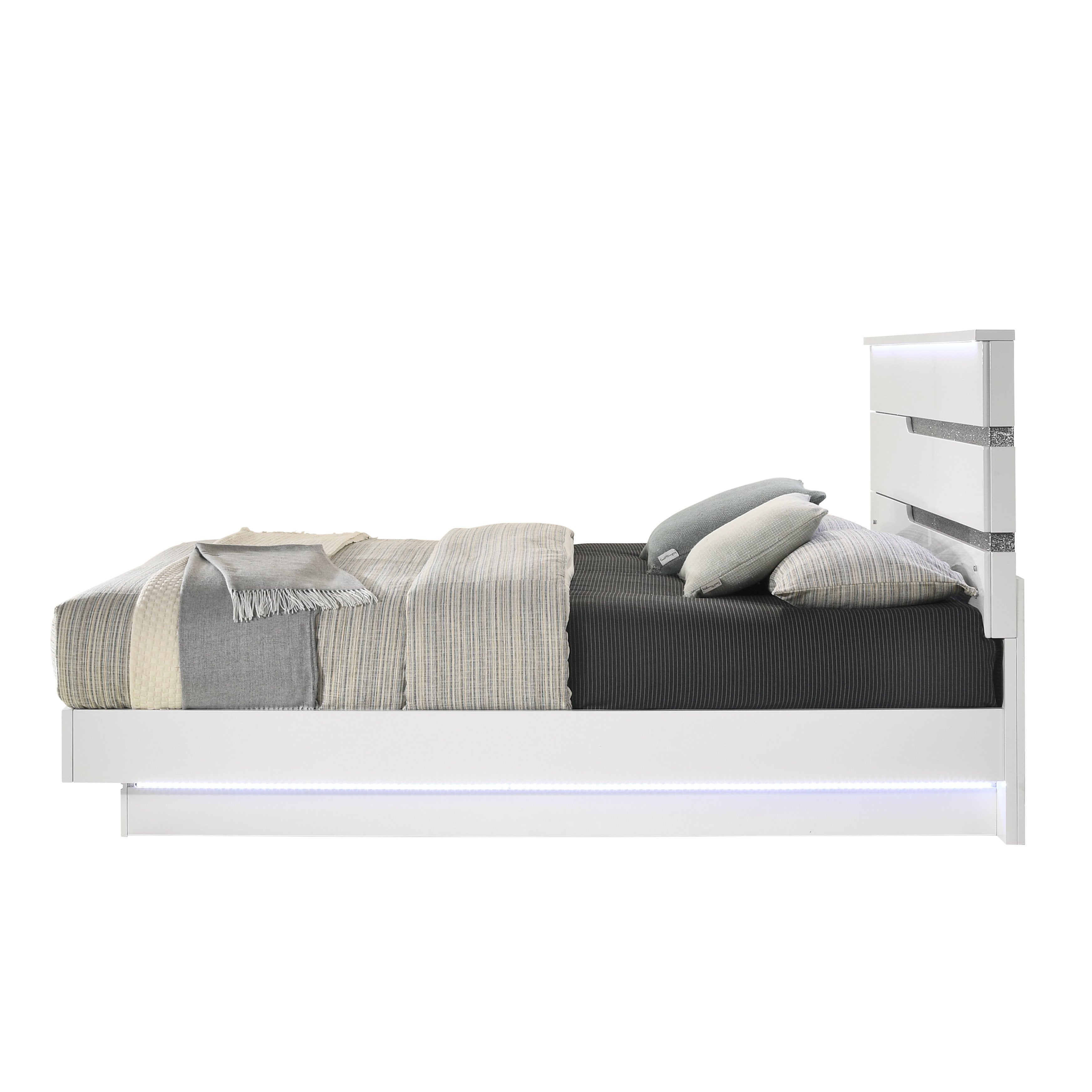 Paradox Platform Bed Queen Bed - White