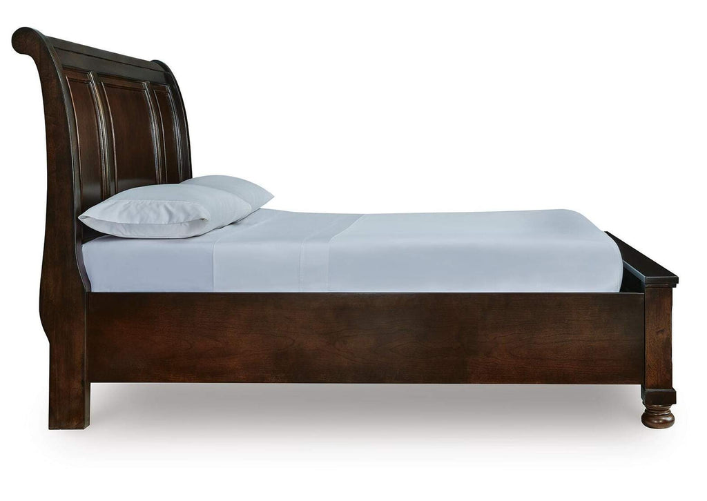 Porter Queen Sleigh Storage Bed side view