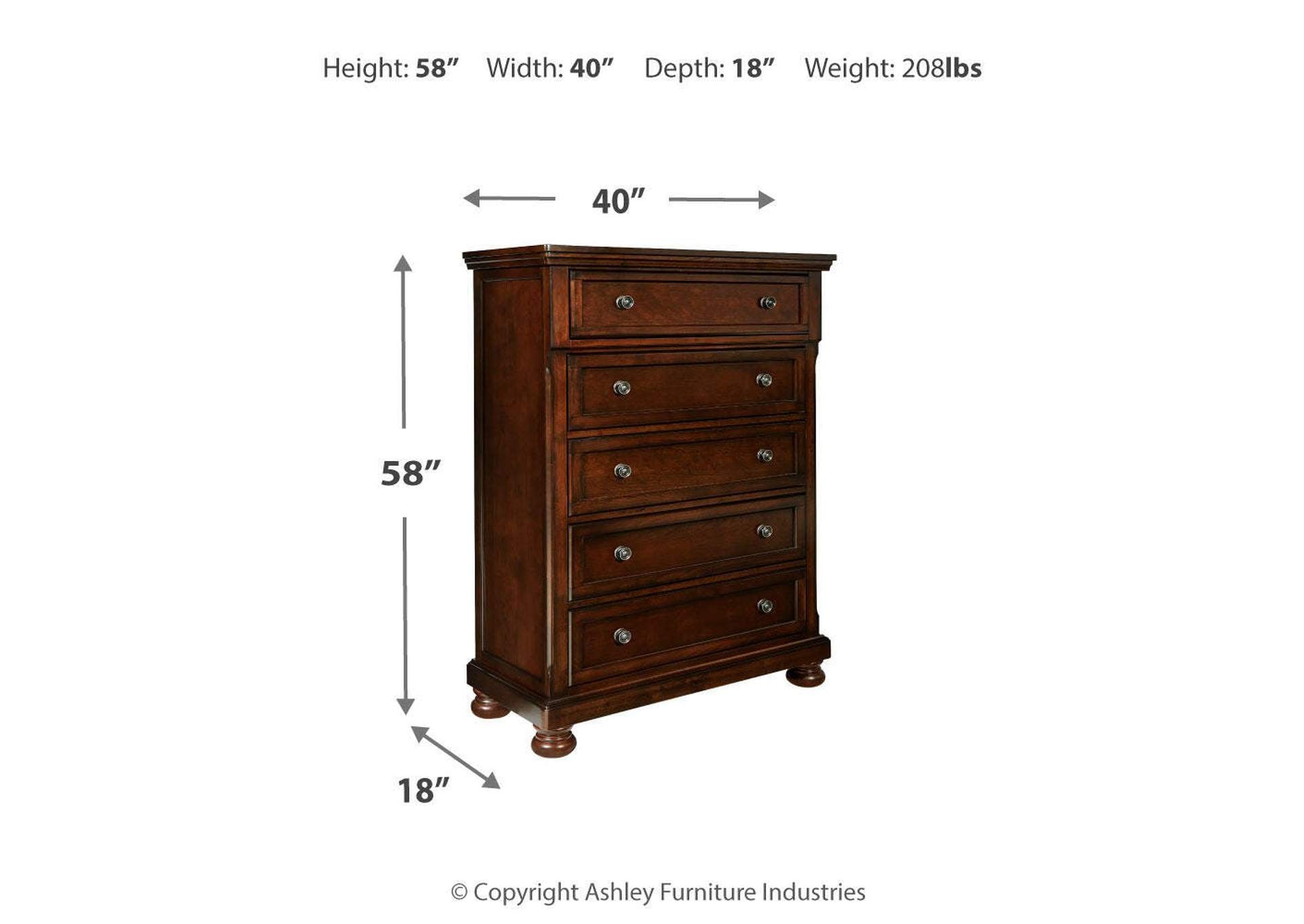 Porter Chest of Drawers dimensions