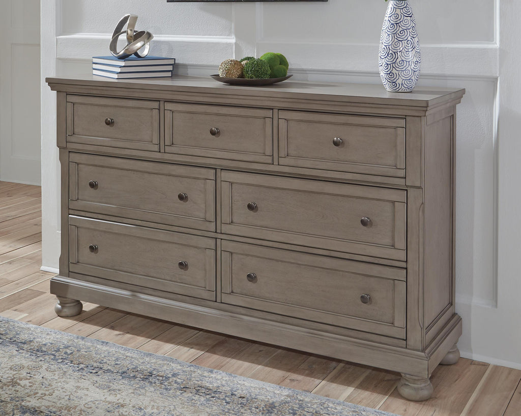 Lettner Dresser in Light Gray, lifestyle view